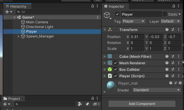 3D Components of Game Objects